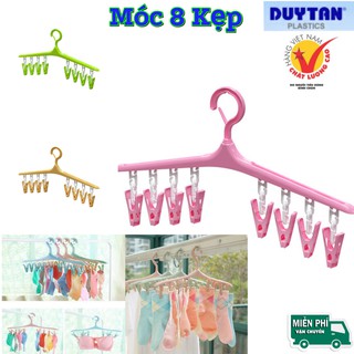 Móc phơi đồ 8 kẹp nhựa duy tân phơi đồ chống bay