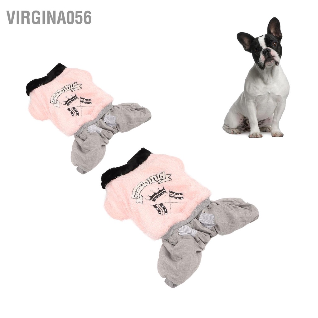 Có thể bán buôn Quần áo mùa đông cho chó Sang trọng Ấm áp dày 4 chân Thú cưng dễ thương Trang phục thời tiết lạnh lớn vừa Virgina056 Hàng giao ngay