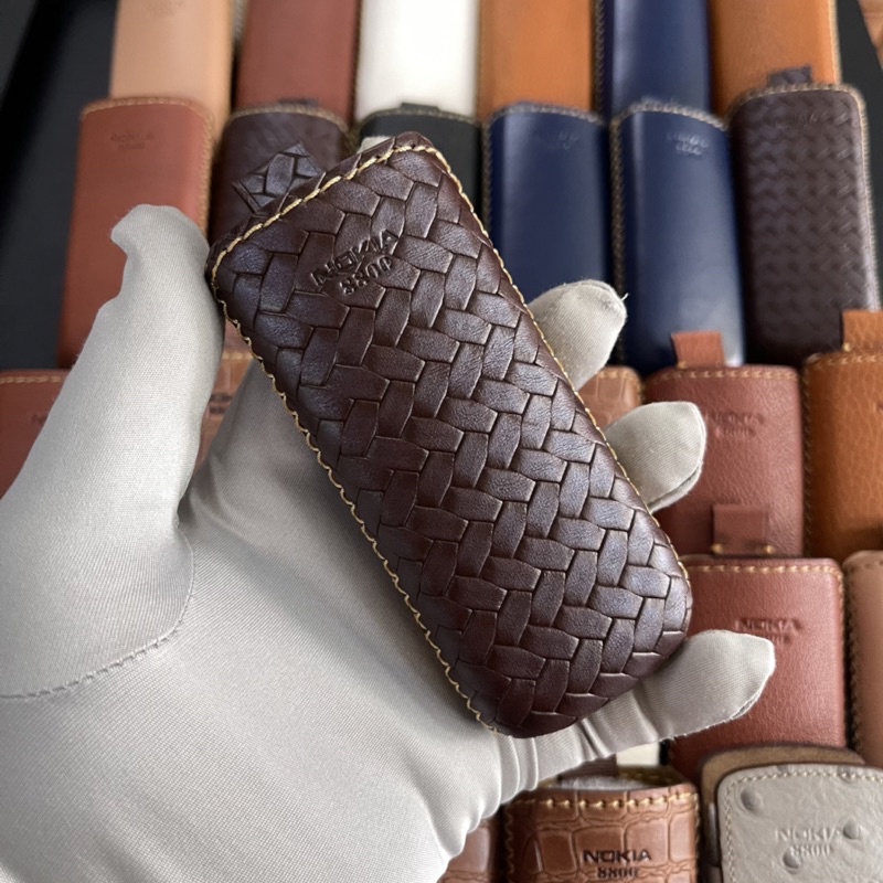 Bao da Nokia 8800 dây rút da thật 100%