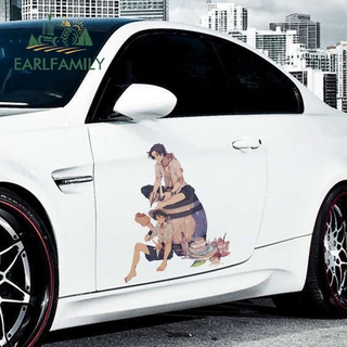 Sticker Dán Trang Trí Xe Hơi / Xe Máy Họa Tiết ONE PIECE Bằng Chất Liệu Vinyl Kích Thước 43Cmx36Cm
