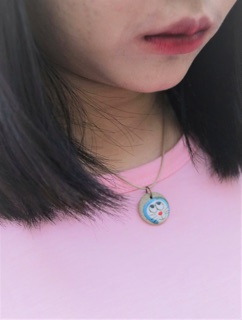 Vòng cổ mặt gốm in hình Cute