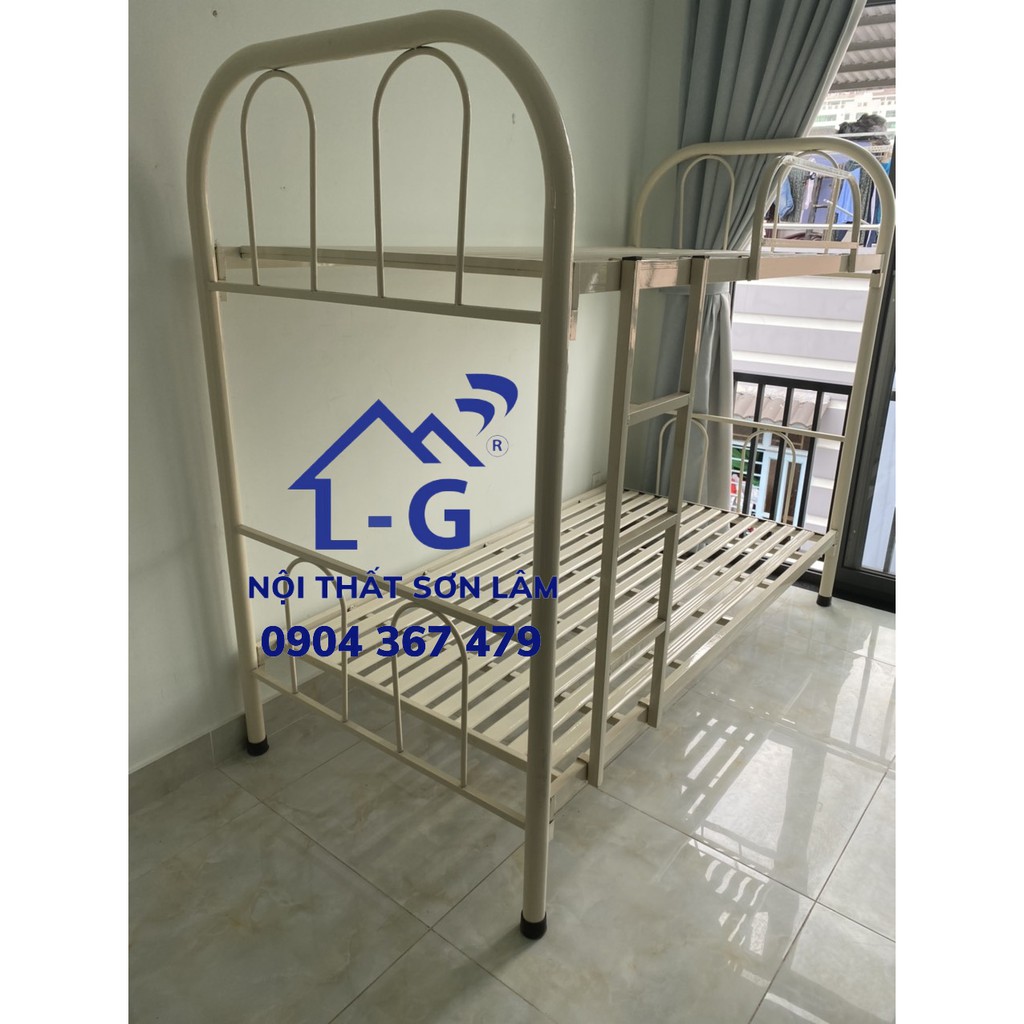 Giường tầng sắt - giường 2 tầng trên 1m tầng dưới 1m2 giá rẻ