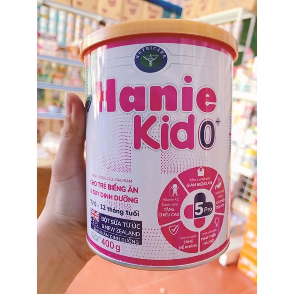 Sữa Hanie Kid 0 400g và 800g
