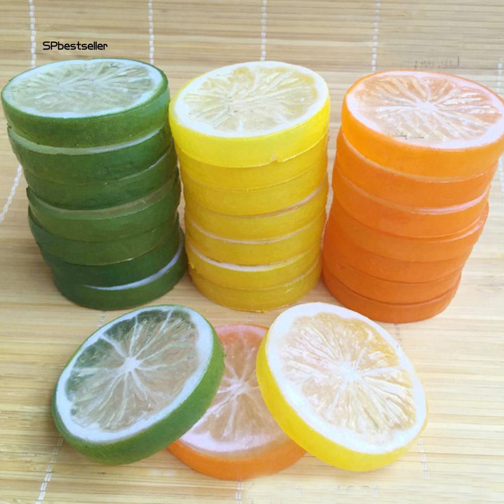 Set 2 lát chanh nhân tạo bằng nhựa trang trí nội thất đa năng