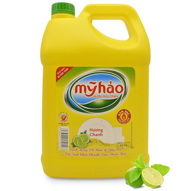 Nước Rửa Chén Mỹ Hảo Hương Chanh can 1,6kg