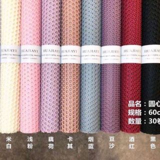 Lưới cuộn gói hoa lỗ tròn 60cm*5m
