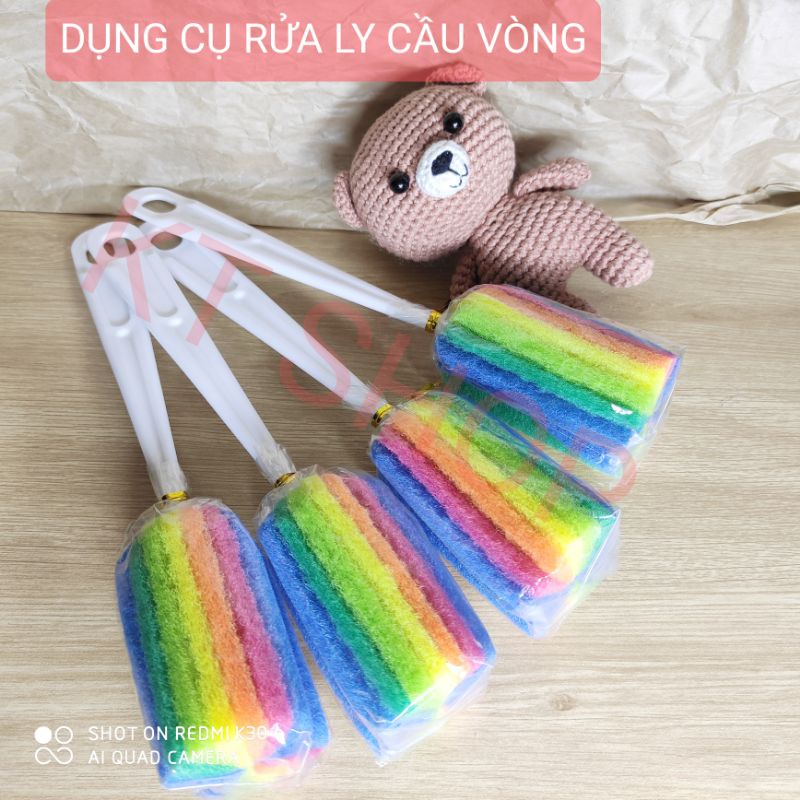 DỤNG CỤ (CÂY) RỬA LY TÁCH, RỬA BÌNH 7 MÀU