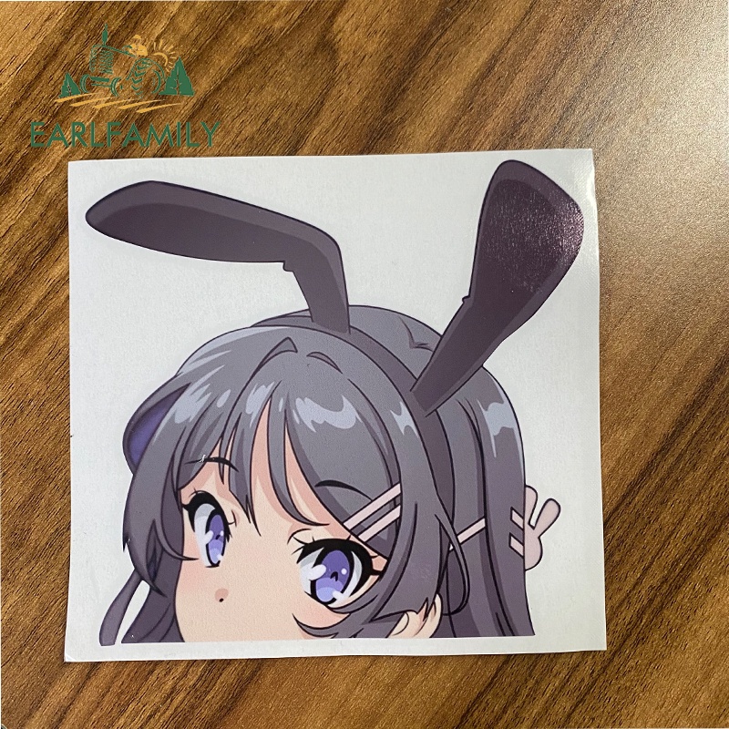 Đề Can Dán Trang Trí Xe Hơi / Xe Máy Chống Thấm Nước Họa Tiết anime sakurajima 13cm