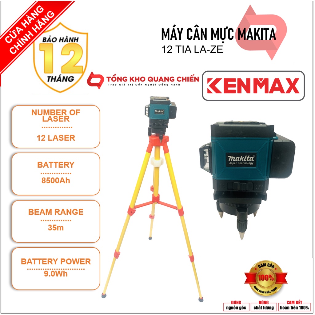 Máy cân mực bắn cốt máy cân bằng laser MAKITA 12 tia.