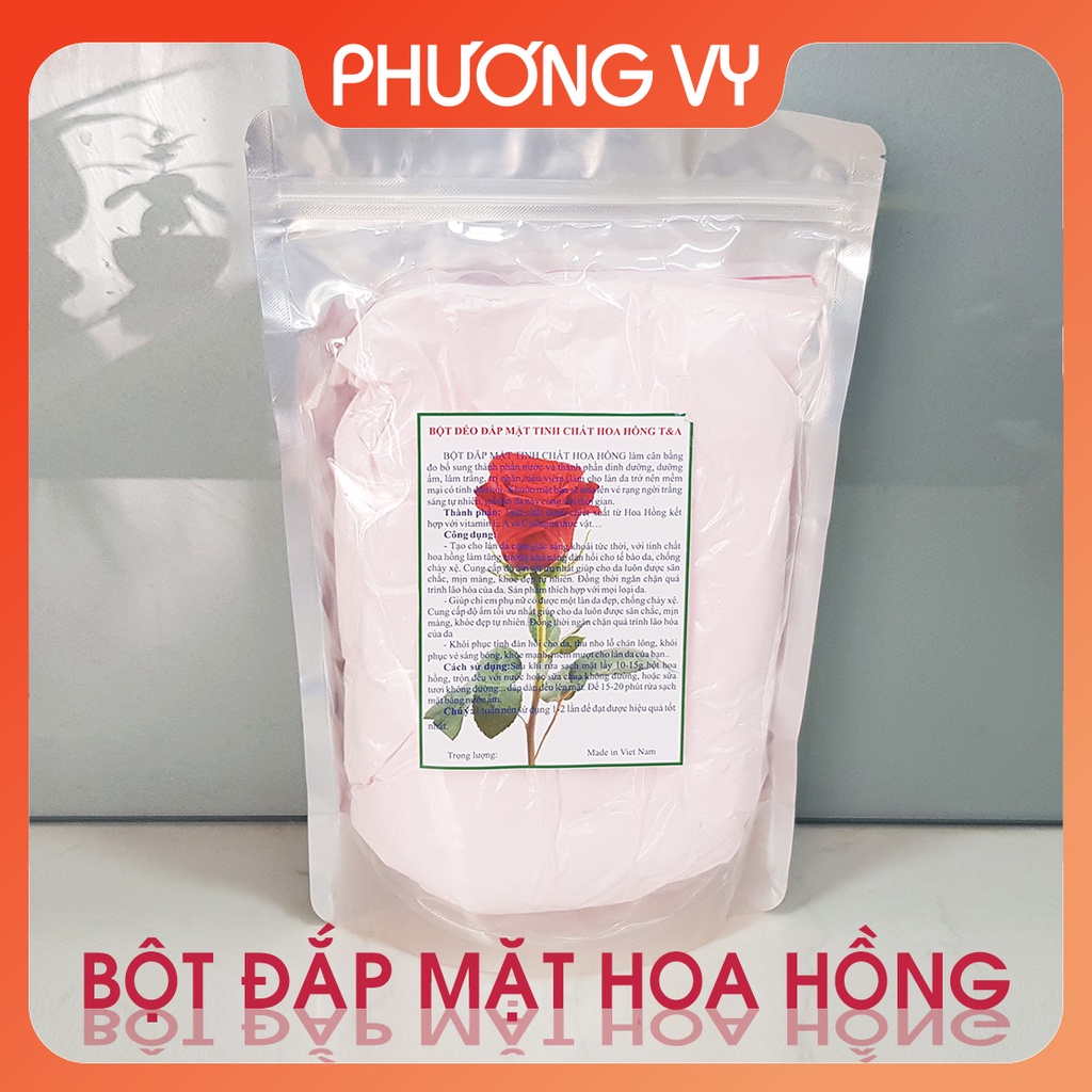 1000g BỘT DẺO ĐẮP MẶT TINH CHẤT HOA HỒNG