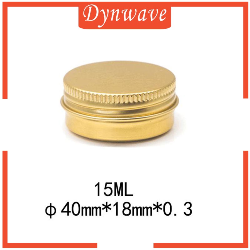 [DYNWAVE] 24Pcs 15ml Tin Cans Screw Lid Round Aluminum Case Containers Versatile Uses