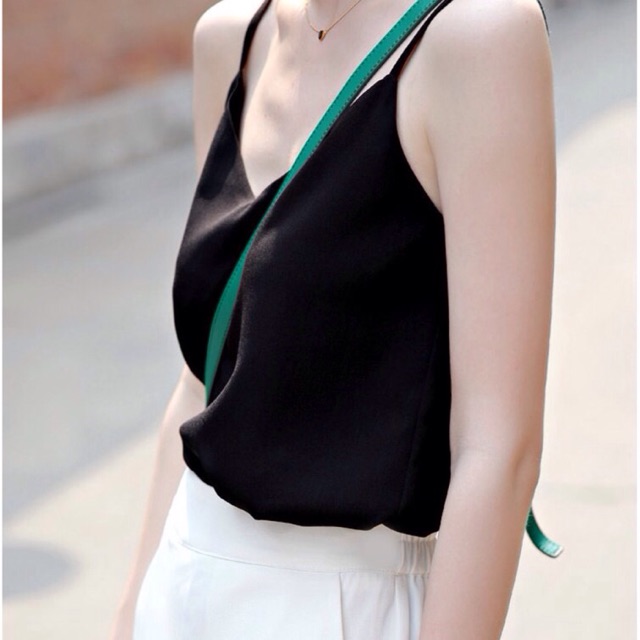 Áo voan 2 dây nhiều màu ulzzang có hình thật