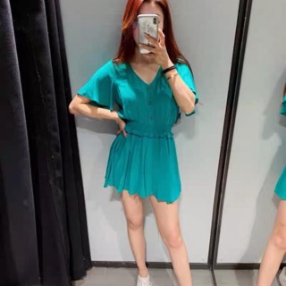 Q155 #zara JUMPSUIT VẢI RỦ ✖️ #350k