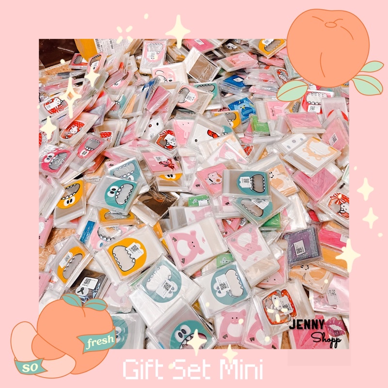 SAMPLE SET CHUN BUỘC TÓC NHIỀU MÀU HÌNH NGỘ NGHĨNH CUTE TÚI 7*7CM