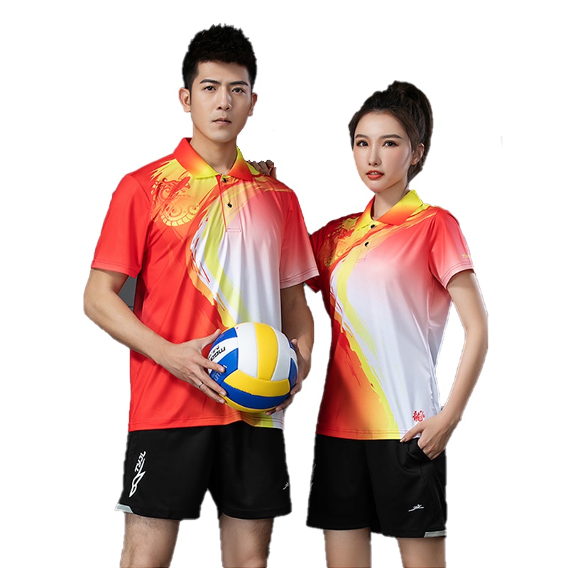 Cửa Hàng Nhà Máy Bộ Đồ Thể Thao Đánh Cầu Lông tennis Có Cổ In Logo Nhóm Mua Sắm Cho Nam Và Nữ