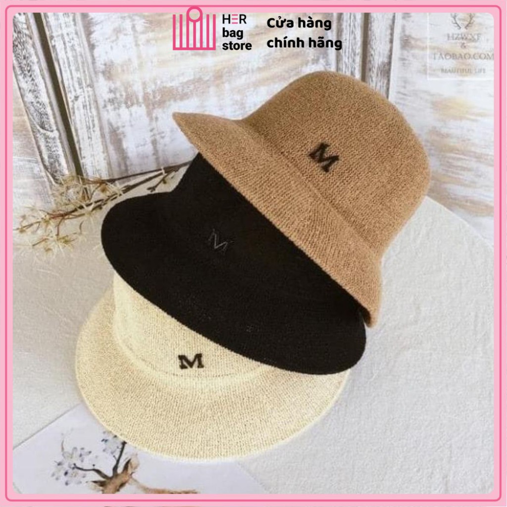 Mũ chữ M NỮ Unisex ĐI BIỂN đi chơi thời trang phong cách HÀN QUỐC Hot 2021 Herbagstore
