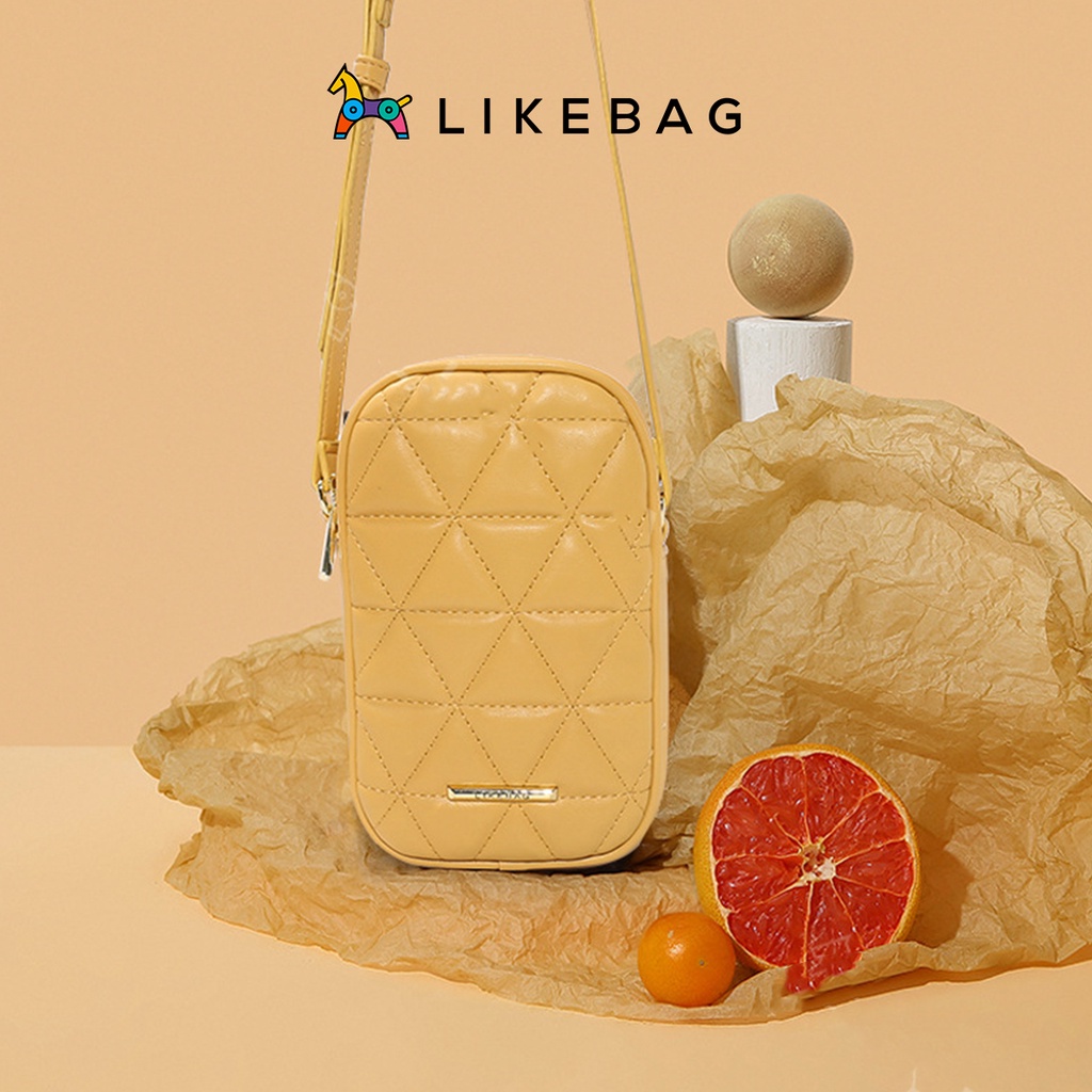 Túi đeo chéo nữ LIKEBAG vân trám kiểu dáng mini trẻ trung 215XK2155 - LIBAGI