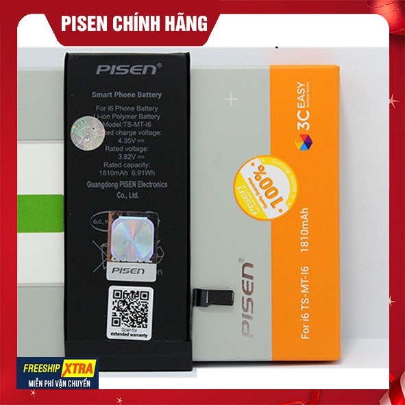 Pin Pisen iPhone 6 - Hàng Chính Hãng Bảo Hành Toàn Quốc