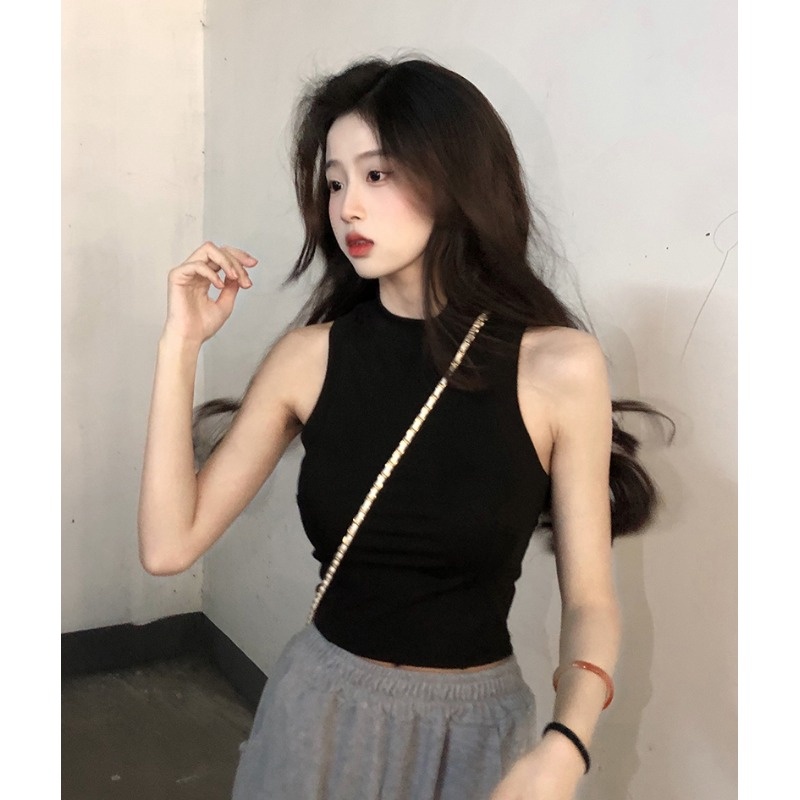 Áo hai dây ZHELIHANGFEI lưng cao thời trang quyến rũ cho nữ