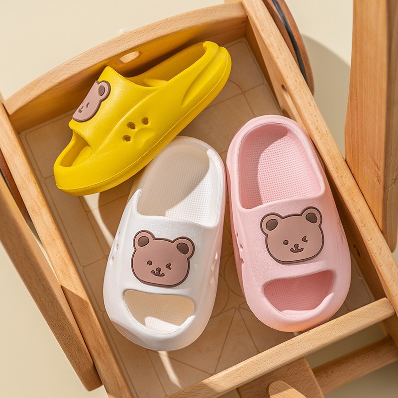 (TH19) Dép Cho Bé Họa Tiết Gấu Đáng Yêu