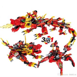 Đồ chơi kiểu Lego Hsanhe xếp hình ninja rồng siêu cấp