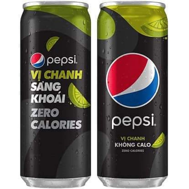 (Thùng 24 Lon) Nước Ngọt PEPSI VỊ CHANH KHÔNG CALO 320ml (Hàng Sẵn) | BigBuy360 - bigbuy360.vn
