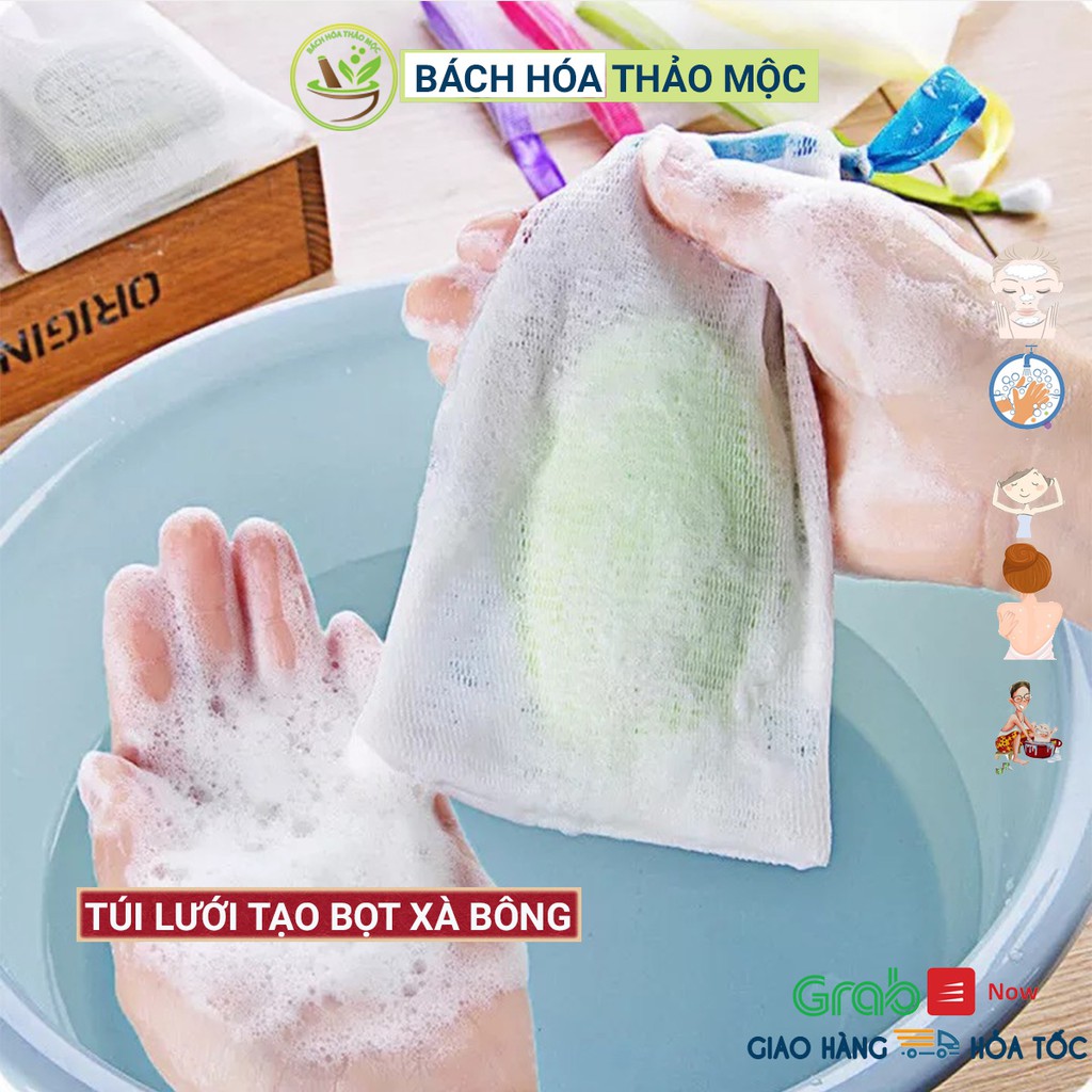 Túi Lưới Tạo Bọt Xà Bông, Túi Đựng Xà Phòng Tắm Loại Cao Cấp 2 Lớp