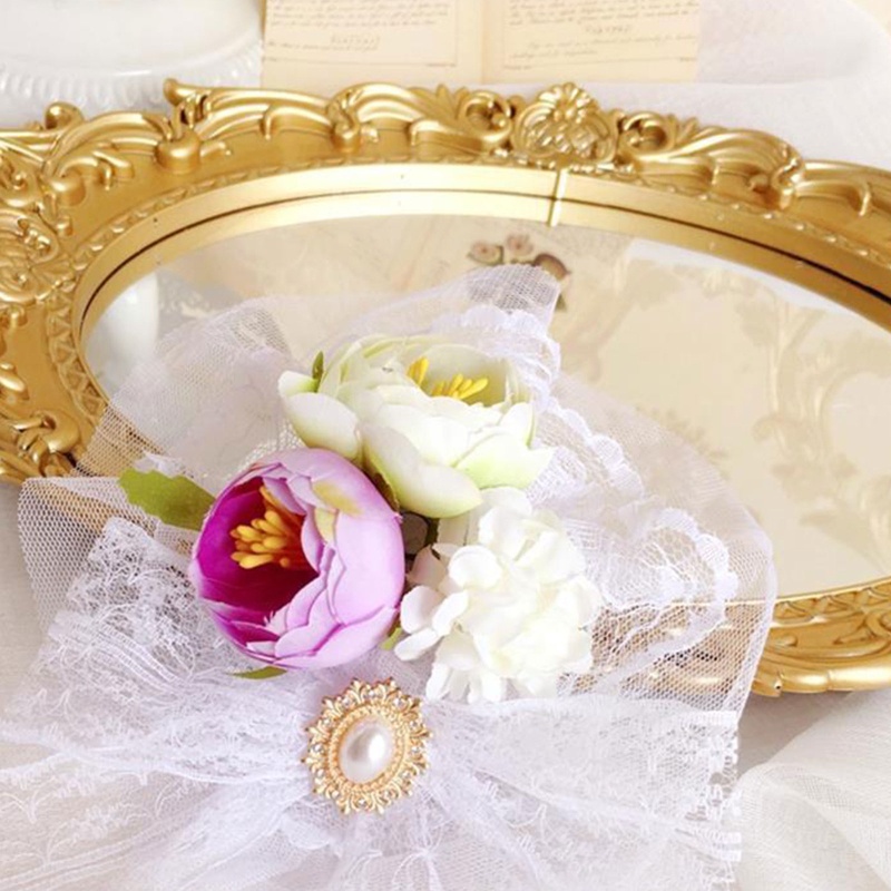 Kẹp Tóc Hình Nơ Hoa Phong Cách Lolita Xinh Xắn Cho Nữ