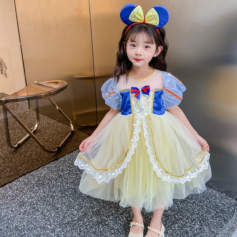 Đầm Công Chúa Bạch Tuyết Cho Bé Gái