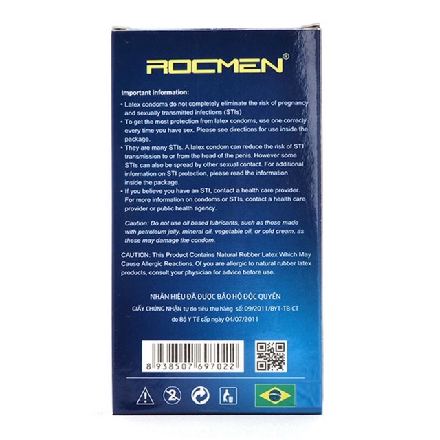 ✅ [CHE TÊN] BAO CAO SU ROCMEN CÁ NGỰA 12 chiếc - Gân nổi, hương bạc hà, kéo dài thời gian quan hệ - BCS Rocmen