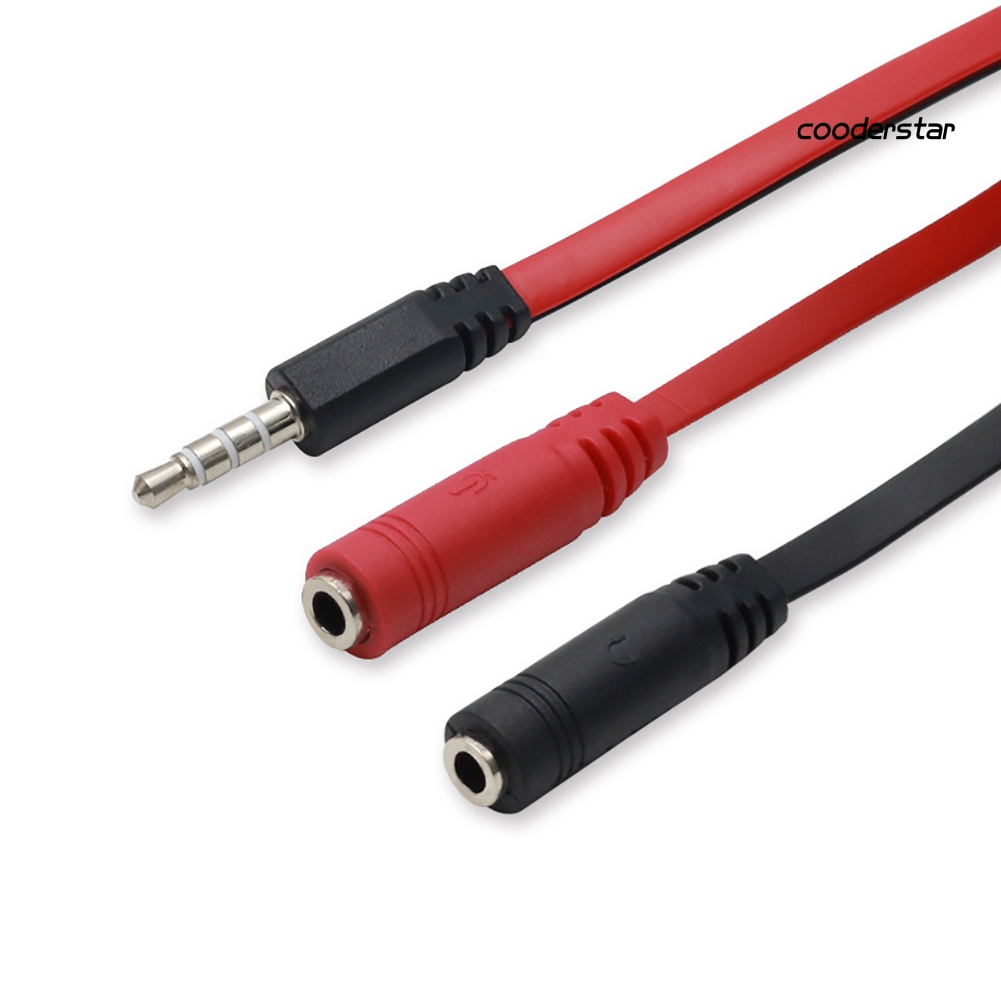 Cáp chuyển đổi từ 1 đầu đực sang 2 đầu cái 3.5mm dành cho điện thoại laptop PC