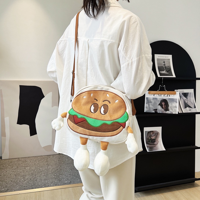 Balo Canvas Cỡ Lớn In Hình Burger 2022 NB00052