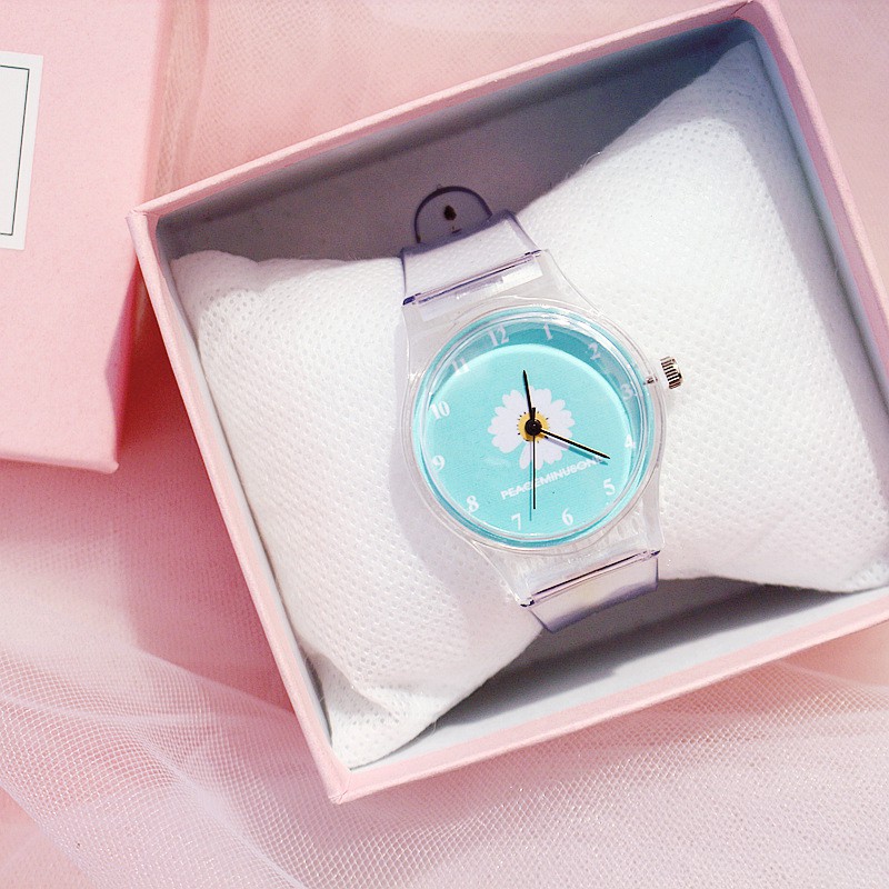 (Giá Sỉ) Đồng hồ thời trang nữ Peace C109 hoa cúc dây silicon trong suốt, chống nước nhẹ, bảo hành 6 tháng | BigBuy360 - bigbuy360.vn