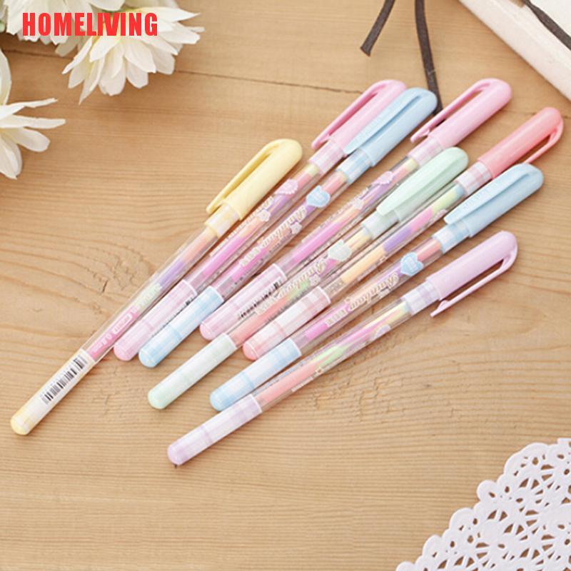 Bộ 2 Bút Đánh Dấu 6 Bút Bi Thiết Kế Dễ Thương Tiện Dụng