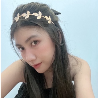 Cài tóc chiếc lá màu vàng cổ điển