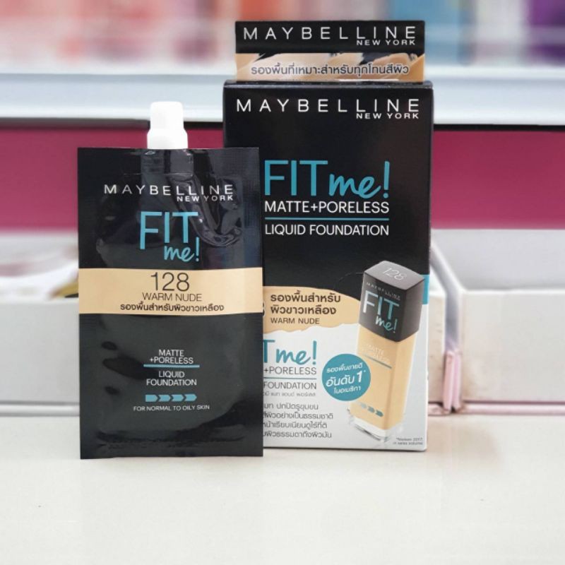 Kem nền mịn lì dạng gói MAYBELLINE Fit Me Matte + Poreless Liquid Foundation 5ml