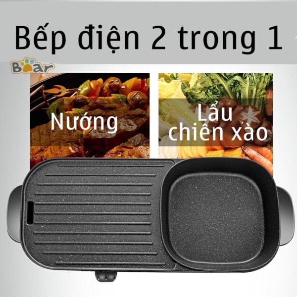 Bếp Lẩu Nướng Đa năng CÁT Á 2 in 1 - Nồi Lẩu Nướng Đa Năng Siêu Chống Dính Tiện Lợi [BH 12 Tháng]