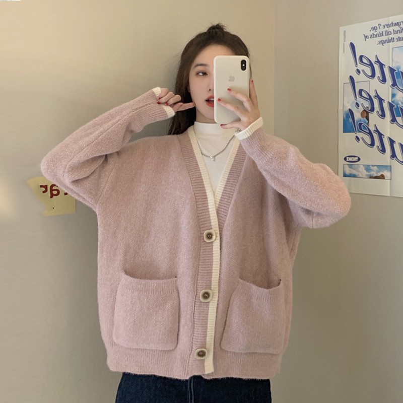 Áo cardigan len viền pha ulzzang