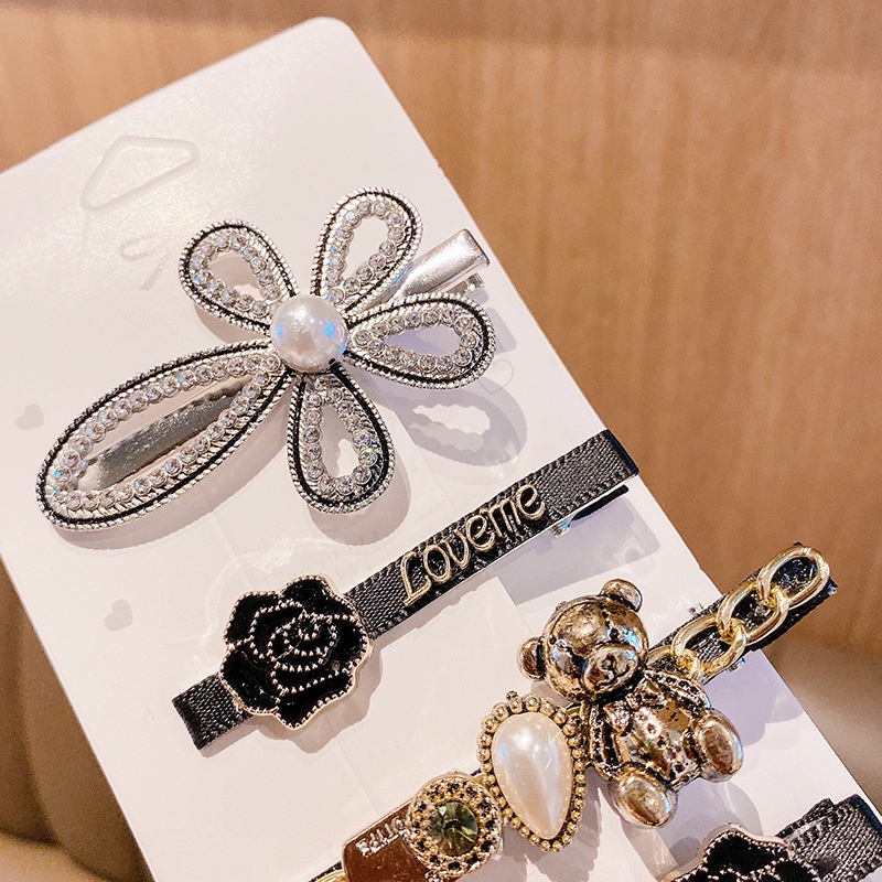 Kẹp Tóc Đính Đá Ngọc Trai Phong Cách Hàn Quốc Cho Nữ