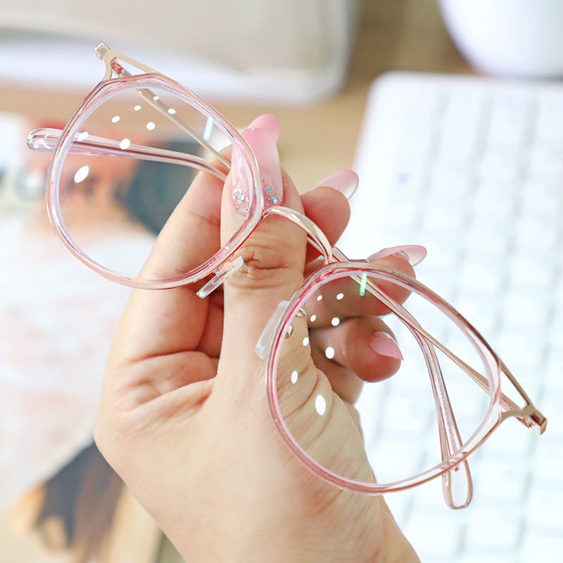 Kính cận thời trang gọng tròn mắt mèo không độ chống tia UV phong cách Ulzzang đẹp cute giá rẻ EMOJI 066