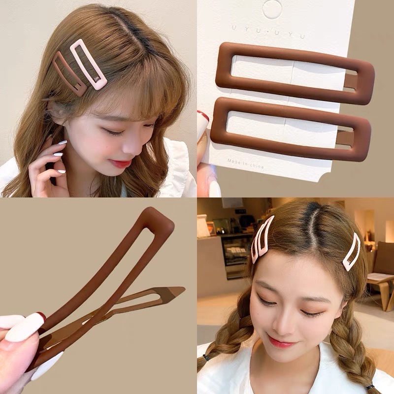 Kẹp Tóc Màu Nhám Thiết Kế Độc Đáo Thời Trang Cho Nữ