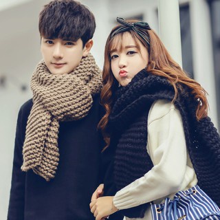 Khăn len đan tay - sợi to style Hàn Quốc
