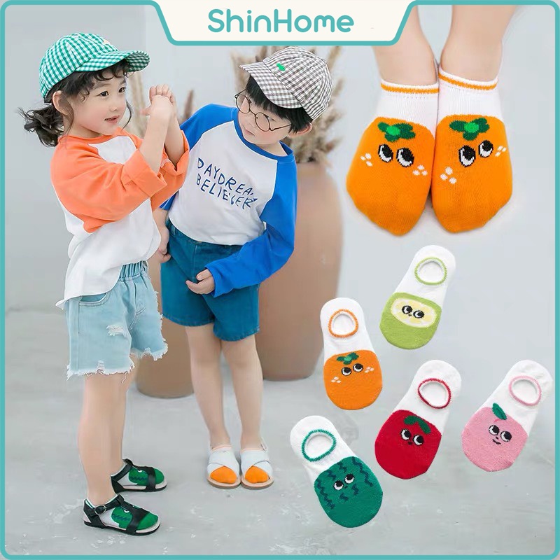 Set 5 đôi tất cho bé thấp cổ trái cây
