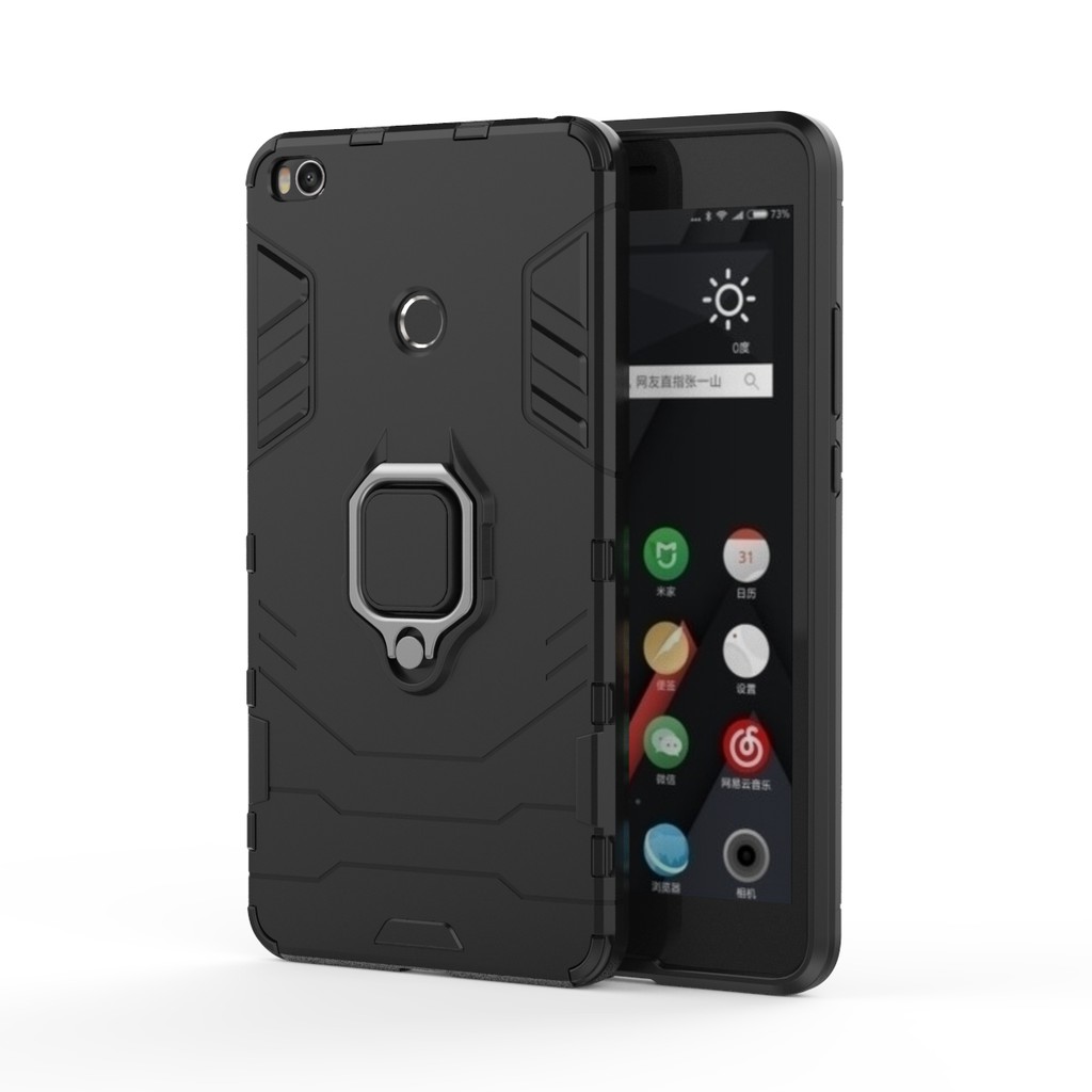 Ốp lưng Xiaomi Mi Max 2 / Max 3 chống sốc Iron Man Iring giá đỡ xem phim cao cấp