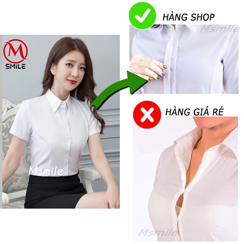 Áo Sơ Mi Nữ Công Sở tay ngắn Áo Trắng Nữ công sở cao cấp đẹp xinh [ao so mi nu] -MSA72