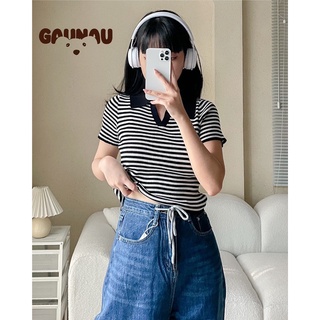 Áo kẻ ngang dáng ôm [Gau Nau]