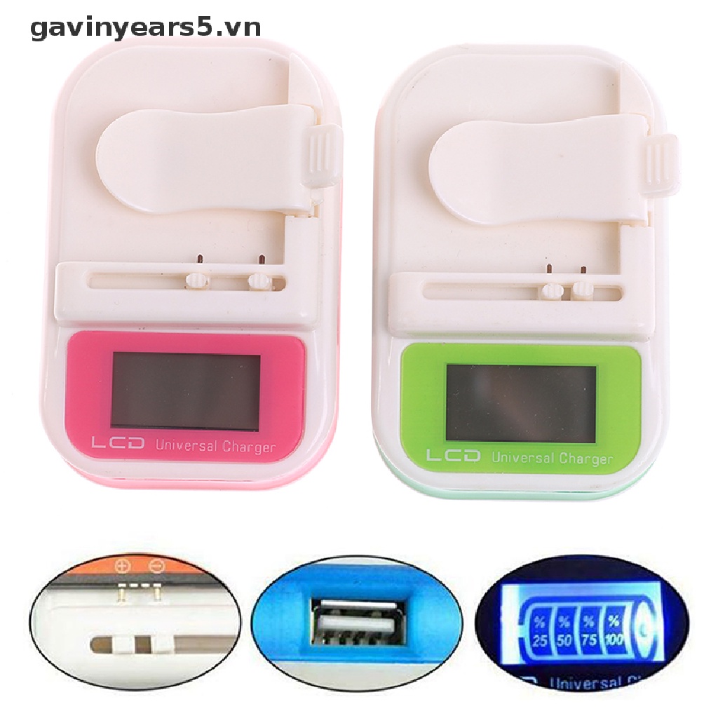 Sạc Pin Di Động Màn Hình LCD Hiển Thị Cổng USB Thông Dụng Cho Điện Thoại Di Động