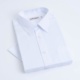 Image of 【CHINJUN】抗皺襯衫-短袖、白底條紋、編號：s8026