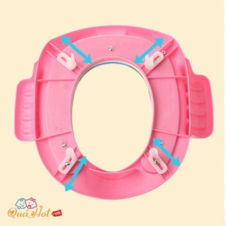 BỆ LÓT THU NHỎ BỒN CẦU HÌNH ẾCH CÓ TAY VỊN CHO BÉ, BỆ TOILET, KỆ BỒN CẦU VỆ SINH CHO BÉ shop huyên anh