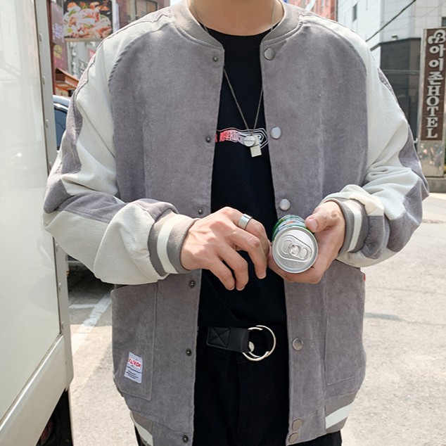 Áo khoác bóng chày dáng rộng thời trang Hàn Quốc mới cho nam nữ